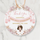 Boho Pinkフローラガール1st聖餐式 フェイバータグ (裏面)