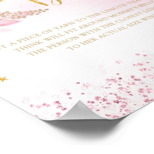 Boho Pinkママのベリーシャワーの大きさ ポスター (角)