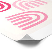 Boho Pinkミニマル壁アートポスター ポスター (角)