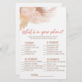 Boho Pink何が電話でブライダルシャワーゲーム 便箋 (正面/裏面)