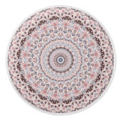 Boho Pink and Blue Mandala Pattern セラミックノブ (正面)
