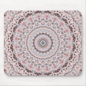 Boho Pink and Blue Mandala Pattern マウスパッド (正面)