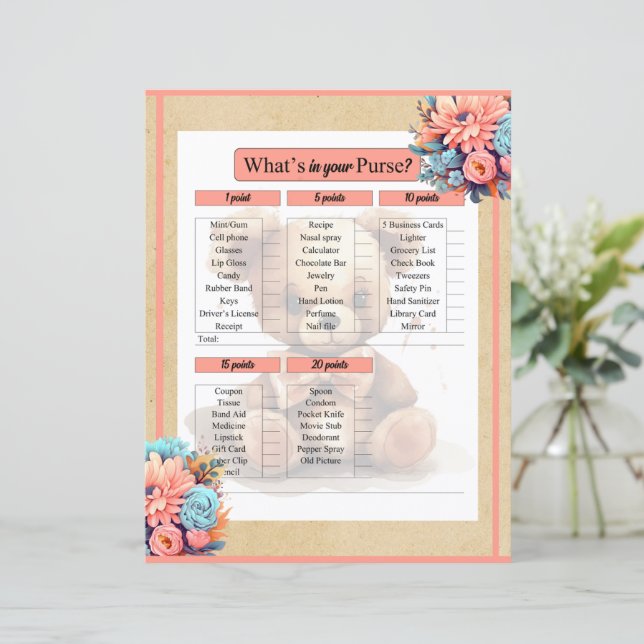 Boho Pink Bear Baby Shower What in your Whopings G (スタンド正面)