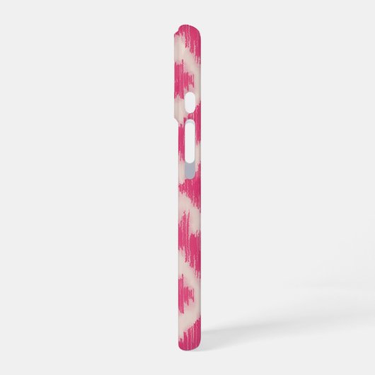 Boho Pink Ikat Design iPhone 16 Case iPhone 16ケース (左側面)
