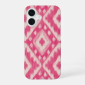 Boho Pink Ikat Design iPhone 16 Case iPhone 16ケース (裏面)