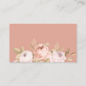 Boho Pink Peoniesの結婚登録カード エンクロージャーカード (裏面)