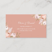 Boho Pink Peoniesの結婚登録カード エンクロージャーカード (正面)