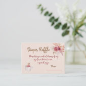 Boho Pink Pumpkin Autumn Diaper Raffle エンクロージャーカード (スタンド正面)