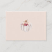 Boho Pink Pumpkin Autumn Diaper Raffle エンクロージャーカード (裏面)