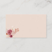 Boho Pink Pumpkin Bridal Recipe Card Insert エンクロージャーカード (裏面)