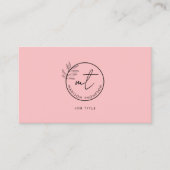 Boho Pink QRコーモダンドソーシャルメディアのロゴ 名刺 (正面)