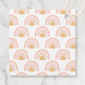 Boho Pink Rainbow Baby Showerありがとう フェイバータグ (裏面)