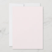 Boho Pink Roses淡い色の Save the Date Card 招待状 (裏面)