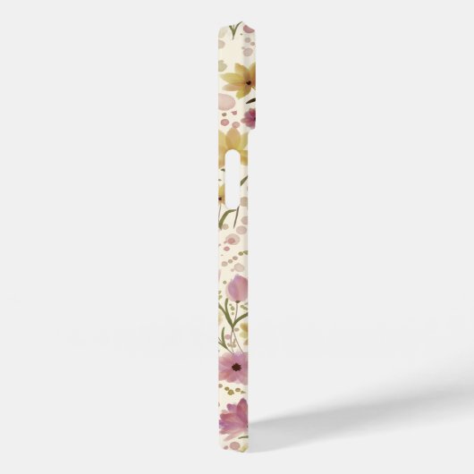 Boho Pink Watercolor Wildflower  Case-Mate iPhoneケース (裏面 / 右)