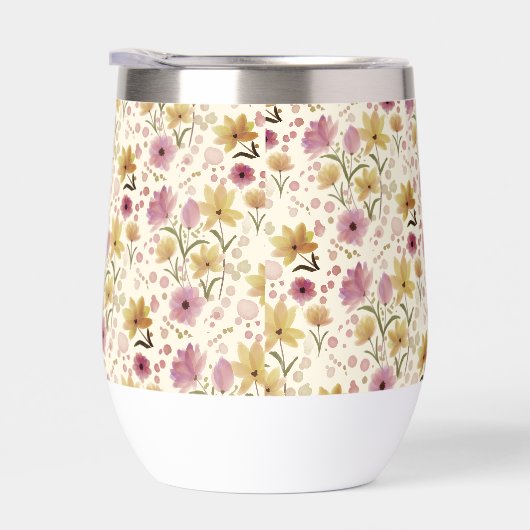 Boho Pink Wildflower Watercolor  (右面)