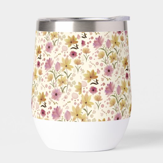 Boho Pink Wildflower Watercolor  (左面)