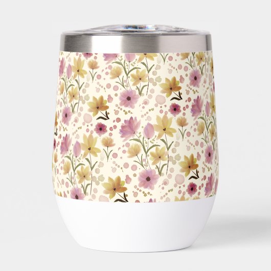 Boho Pink Wildflower Watercolor (正面)