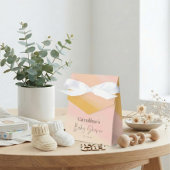 Boho Pink Yellow Script Custom Baby Shower   フェイバーボックス