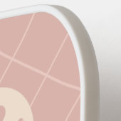 Boho Pinksトレンディーエレガントスクリプカスタマイズト ピックルボールラケット (左詳細)