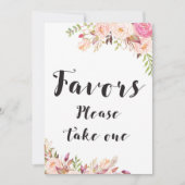 Boho Pipivesサイン5x7"サイズを1つ取って下さい 招待状 (正面)