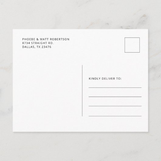 Boho Plantsアドレス変更の移動 案内ポストカード (裏面)