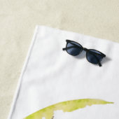 Boho Plants水彩手絵を描型 ビーチタオル (インサイチュ)