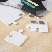 Boho poly raccoon ジグソーパズル (側面)