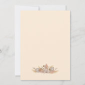 Boho Pompas Grass日付を保存WHITE 招待状 (裏面)