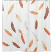 Boho Popular Feathers Luxury Collection シャワーカーテン (正面)