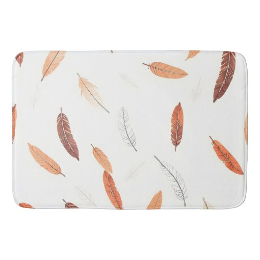 Boho Popular Feathers Luxury Collection バスマット (正面)