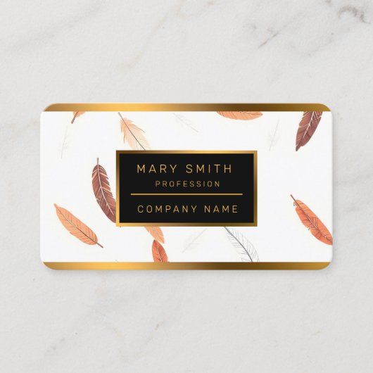 Boho Popular Feathers Luxury Collection 名刺 (正面)