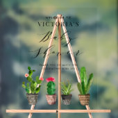 Boho Potted多肉植物とサボテンの赤ちゃんシャワー アクリルサイン (ニュートラル)