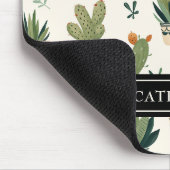 Boho Potted Plantsパーソナライズされたという名前 マウスパッド (コーナー)