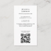 Boho Pregnant Lady Line Art Doula Midwife QRCODE  名刺 (裏面)