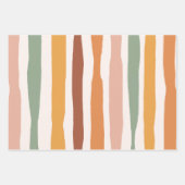 Boho Print Doodle Shapes Happy Colours Patterns ラッピングペーパーシート (正面2)