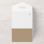 Boho Protea Pampas Grassの結婚QRコード オールインワン招待状 (外側)