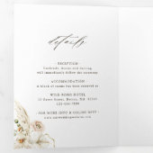 Boho Protea Pampas Grassフローラ結婚の写真 三つ折り招待状 (内部最初)