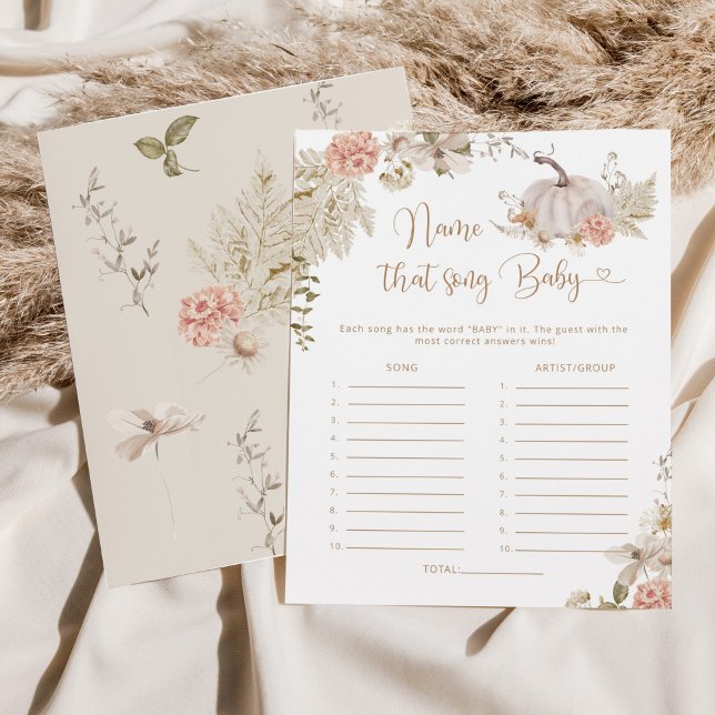 Boho pumpkin曲の赤ちゃんシャワーゲームの名前 (クリエイターアップロード済み)