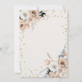 Boho Pumpkin秋He or Her Gender Reveal Invitati 招待状 (裏面)