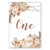 Boho Pumpkin素朴秋のラブテーブル番号 テーブルナンバー (裏面)