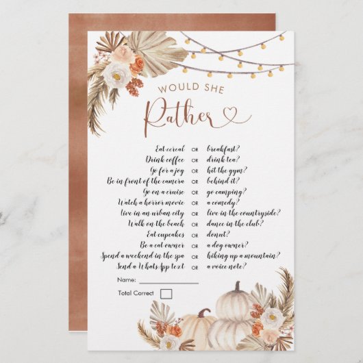 Boho Pumpkin素朴秋は彼女が好き (正面/裏面)