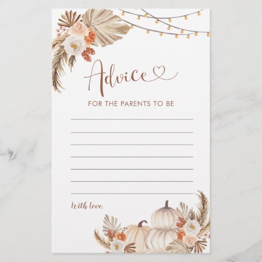 Boho Pumpkin素朴秋インアドバイス親愛 (正面)