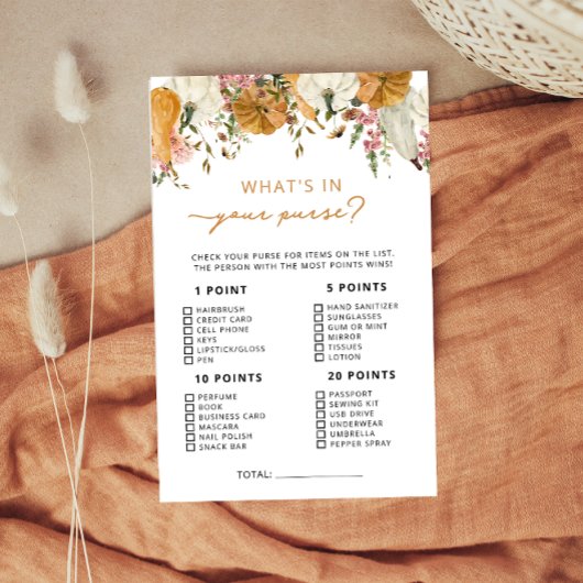 Boho Pumpkin素朴秋インラブハンドバッグゲーム