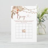 Boho Pumpkin素朴秋インラブベビーシャワービンゴ 招待状 (スタンド正面)