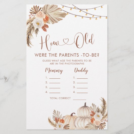 Boho Pumpkin素朴秋イン愛どのように老いた両親 (正面)