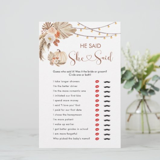 Boho Pumpkin素朴秋恋の彼は彼女が言った (スタンド正面)