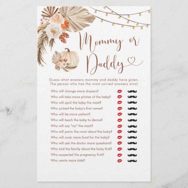 Boho Pumpkin 素朴秋in Love Mommy or Daddy (正面)