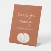 Boho Pumpkin Baby Shower for感謝してい'来 s 台座サイン (正面)