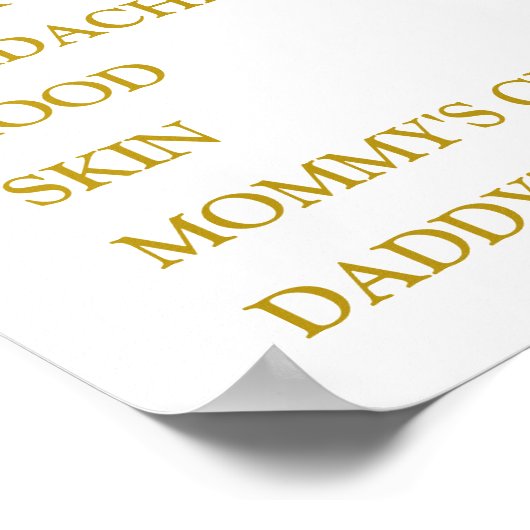 Boho Pumpkin Pampas Grass He or She Reveal ポスター (角)