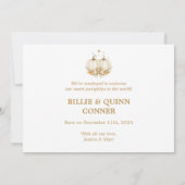 Boho Pumpkins Baby Twins Photo Announcement 案内状 (裏面)